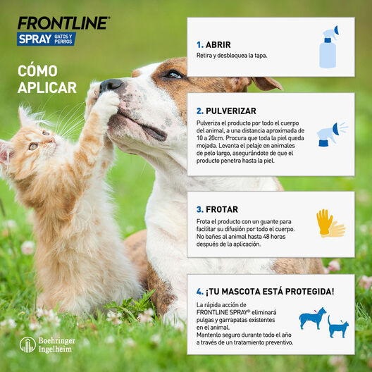 Frontline Spray Antiparasitario para perros y gatos, , large image number null